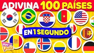 Adivina 100 Banderas en 1 Segundo ⏰ | Play Quiz de Países - Adivina el país