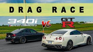 Tuned BMW 340i XDrive vs Nissan GTR R35, the walk is real. Drag and Roll Race.