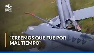 Gobernador del Vichada habló sobre el accidente aéreo en el que perdieron la vida ocho uniformados