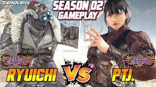 Tekken 8 – PTJ (Jun Kazama) vs RYUICHI (Dragunov) – T8 (SEASON 2) High Level Gameplay!
