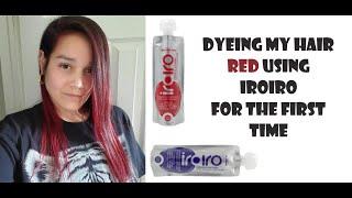 TRYING IROIRO HAIR DYE FOR THE FIRST TIME - 100 DARK RED w/ 20 PURPLE