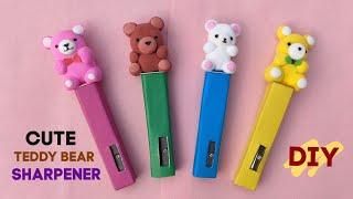 DIY PAPER TEDDY BEAR PENCIL SHARPENER/Handmade Sharpener/Teddy Bear Craft/School supplies