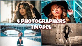 4 photographers, 1 Model