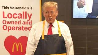 Donald Trump works at McDonald's while on campaign trail