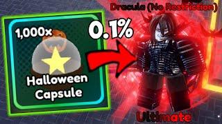 Getting the 0.1% Unit & Opening 1,000x NEW Halloween Capsules in Anime Last Stand!