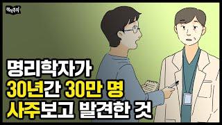 "30년간 30만 명 사주보고 알았습니다. 팔자 좋은 사람은..." 국내 최고 명리학자