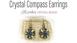 Leah's Crystal Compass Earrings