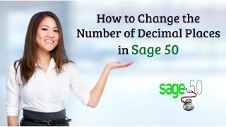 How to Change the Number of Decimal Places in Sage 50 #sage50tutorial #sage50canada #sage50training