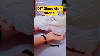 DIY shoes chain tutorial #Easy chain craft #Hijab Art And Craft.