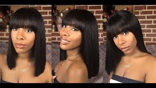 $40 FOR THIS!!!? BOBBI BOSS LACE FRONT PREMIUM SYNTHETIC WIG - MLF184 YARA BANG * HAIRSOFLYSHOP