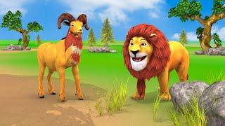 Sheep Turned into a Lion | Cartoon Animals Stories | Funny Elephant Tv