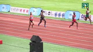 Gambia's Gina Bass wins Women's 100m Heat 3 at 2024 African Athletics Championships