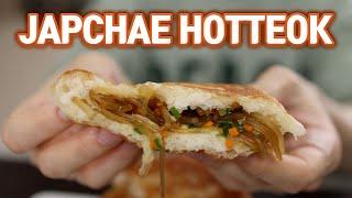Easy Japchae Hotteok Korean Pancake Recipe #shorts