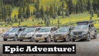 Four Subarus Off Road Imogene Pass!