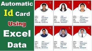 Automatic Id Card Using Excel Data || Word & Excel || ECC Education