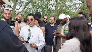 Young Romanian Girl Accepted Islam! Shamsi and Visitor Speakers Corner Sam Dawah