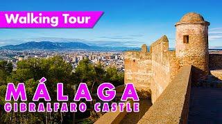 Málaga Spain walking tour 4K - Gibralfaro Castle immersive virtual tour