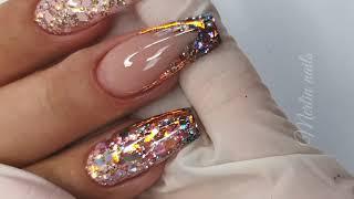 How to do the BEST GLITTER NAILS by @Merlin nails / nail education, online course