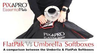 Pixapro FlatPak Softboxes Vs.  Pixapro Umbrella Softboxes