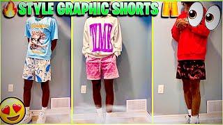 HOW I STYLE MY SHEIN GRAPHIC SHORTS🩳 *How To Style Graphic Shorts*