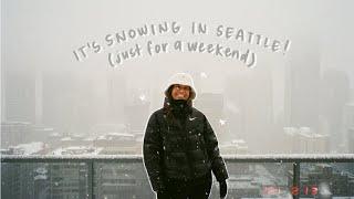 exploring seattle, snow in the city, snowboarding | winter weekend diaries