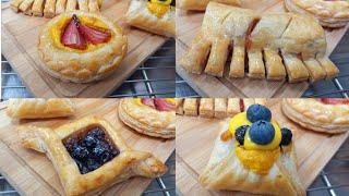 puff pastry 4 ways /  quick & easy home made pastry