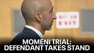 On second day on stand in his murder trial, Nima Momeni repeatedly grills DA