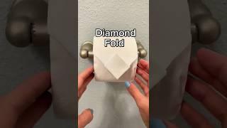 Diamond Toilet Paper Fold #folding #fold #organization #howto #home