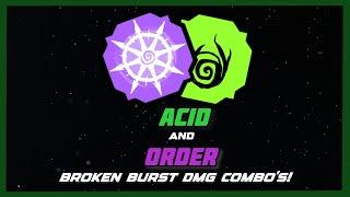 Shindo Life Only Element Combos #2 ( ACID  & ORDER Elements Burst Dmg Combo!  )