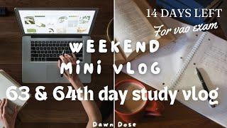 Sunday Mini Vlog | Day 63&64 Study vlog | Kannada study vlogs | A Day In My Life| mini vlog kannada