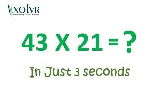 Multiplying any two 2 digit number in 3 seconds.