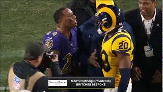 End game trash talk between Marcus Peters and Jalen Ramsey