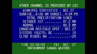 Winnipeg Weather Channel Archive - Dec 27th 2024 [Part 2]