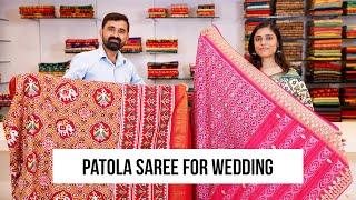 Types of Wedding Patola Saree Designs with Price 2023 - Hyderabadi Patola, Patan Patola, Rajkoti,