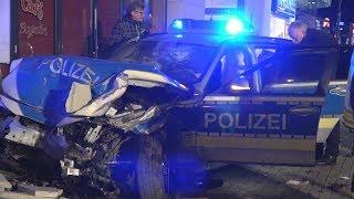 Polizeiwagen auf Alarmfahrt kollidiert mit PKW - 3 Verletzte in Kerpen-Sindorf am 19.01.19 + O-Ton