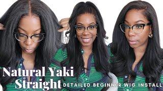 AFFORDABLE Textured Wig! Yaki Straight DETAILED Wig Install Bye Bye Knots Pre-cut Wig Klaiyi Hair