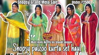 Wedding guest look on a budget?6 palazzo kurta sets under ₹2500 || Don’t miss Shopsy Grand Mela Sale