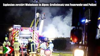 Großeinsatz: Explosion zerstört Wohnhaus