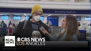 Holiday travel rush hits Los Angeles