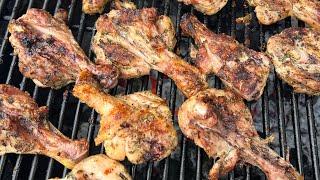 Butterflied chicken drumsticks