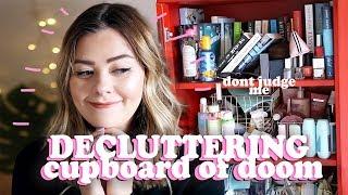 DECLUTTERING MY CRAZY BEAUTY CUPBOARD OF DOOM | LUCY WOOD