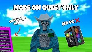 HOW TO GET GORILLA TAG MODS WITH NO PC | QUEST ONLY | EASY TUTORIAL