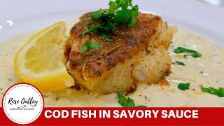 Cod Fish Recipe | How to cook Cod Fish with Creamy Butter Garlic Sauce