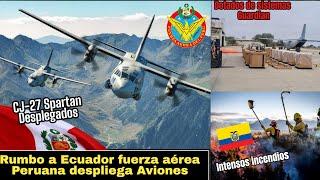 Spartan C27J y Helicópteros Mi-17 peruanos son desplegados en Ecuador‼️