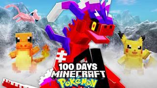 I Survived 100 Days in the POKEMON MOD in Minecraft [FULL MOVIE]