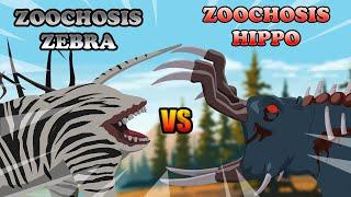 Zoochosis Zebra vs Zoochosis Hippo | Monster Animation