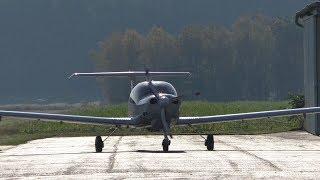 Aviation Flight Center DA40 Diamond Star landing at Airfield Punitz | OE-DGP