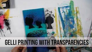 Gelli Printing with Dina Wakley MEdia Transparencies by Laura Dame