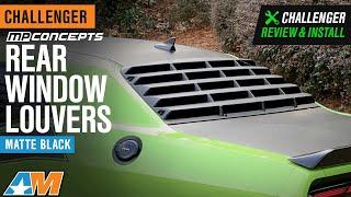 2008-2020 Challenger MP Concepts Rear Window Louvers; Matte Black Review & Install