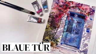 Lockeres Urlaubsmotiv - Aquarell Tutorial